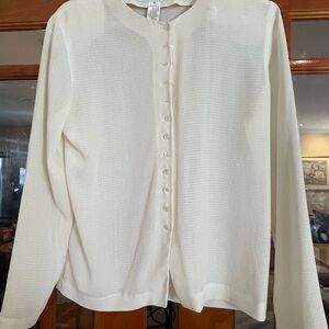 Jones New York Cream Lightweight Top